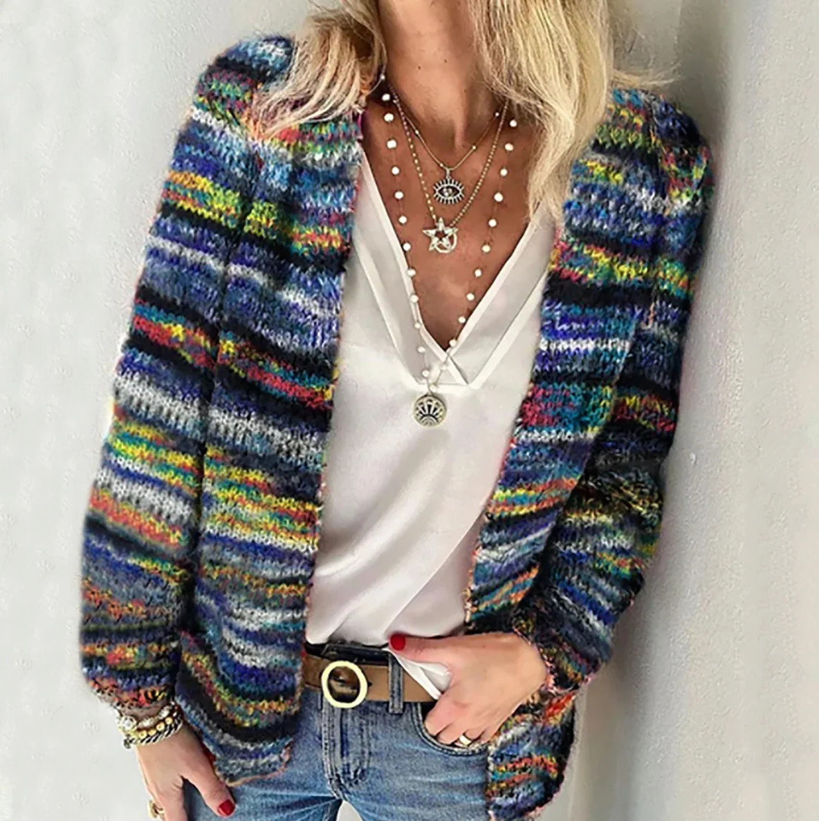 Blondie | Gestreifter Cardigan - Image 2
