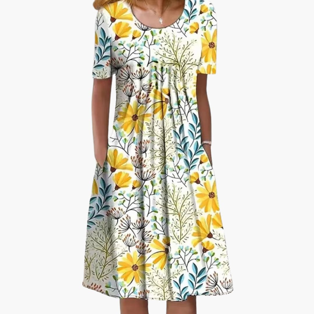 Blumen Kleid - Für Damen mit Taschen & Entspannter Passform - Image 2