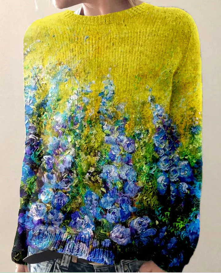 Blumenbestickter Pullover für Damen - Image 2