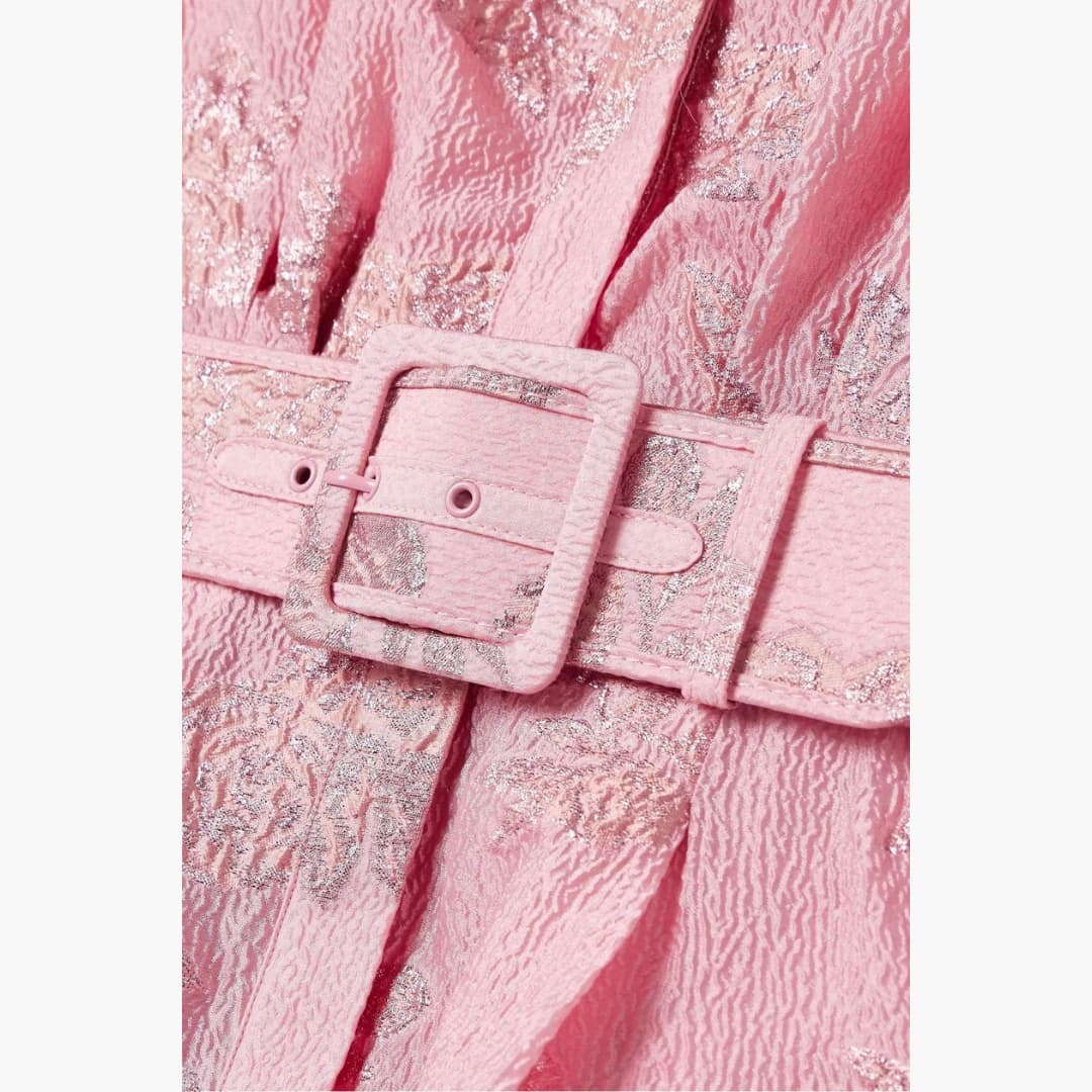Blumenkleid mit Gürtel - Für Damen mit Puffärmeln & Eleganz - Image 5