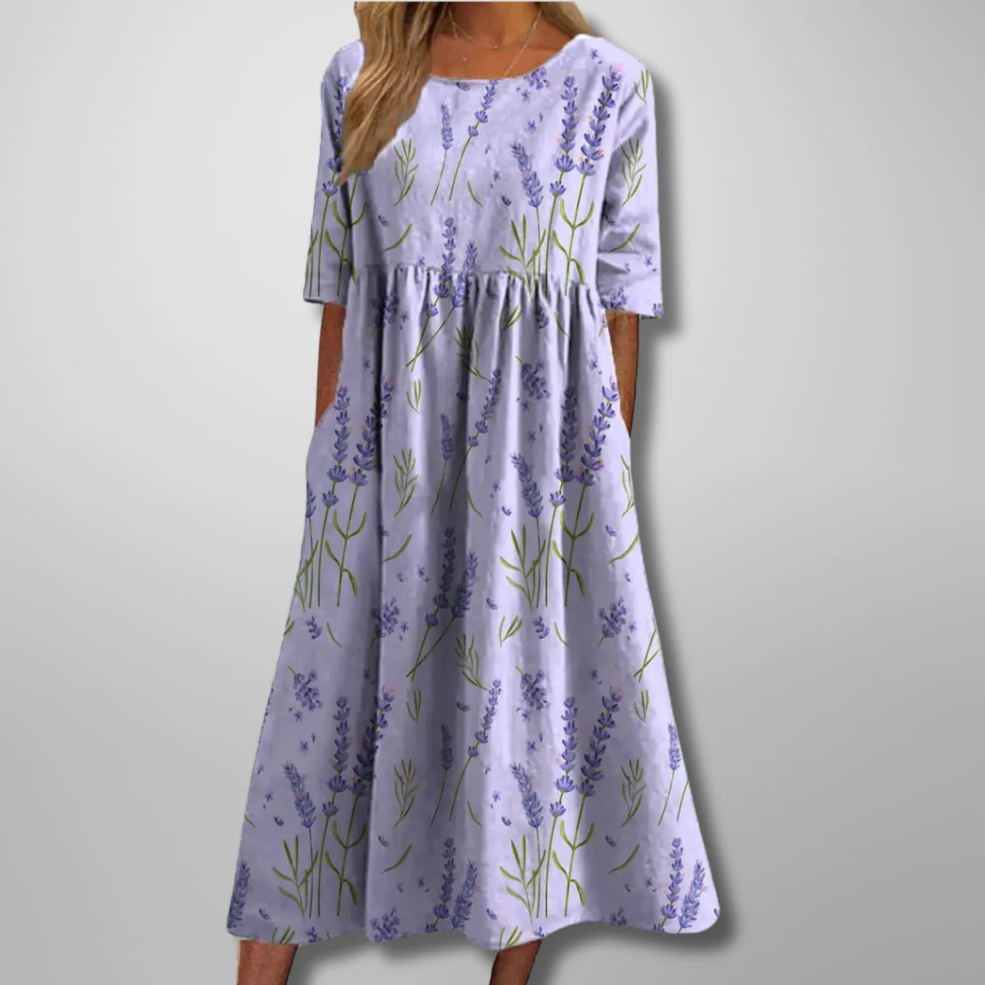 Blumenmuster Midikleid für Frauen – Elegantes Sommerkleid für jeden Anlass - Image 3