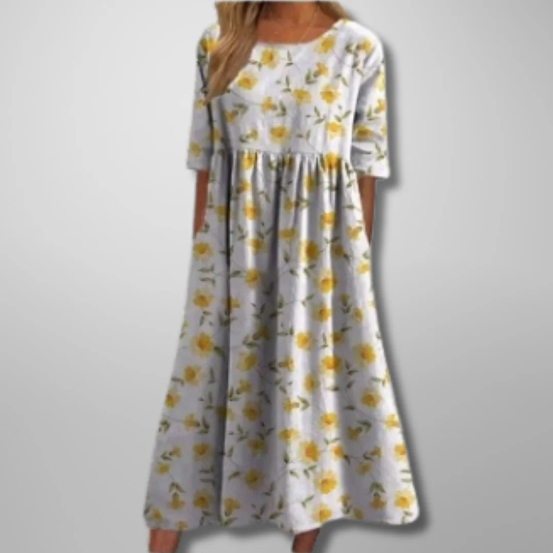 Blumenmuster Midikleid für Frauen – Elegantes Sommerkleid für jeden Anlass - Image 7