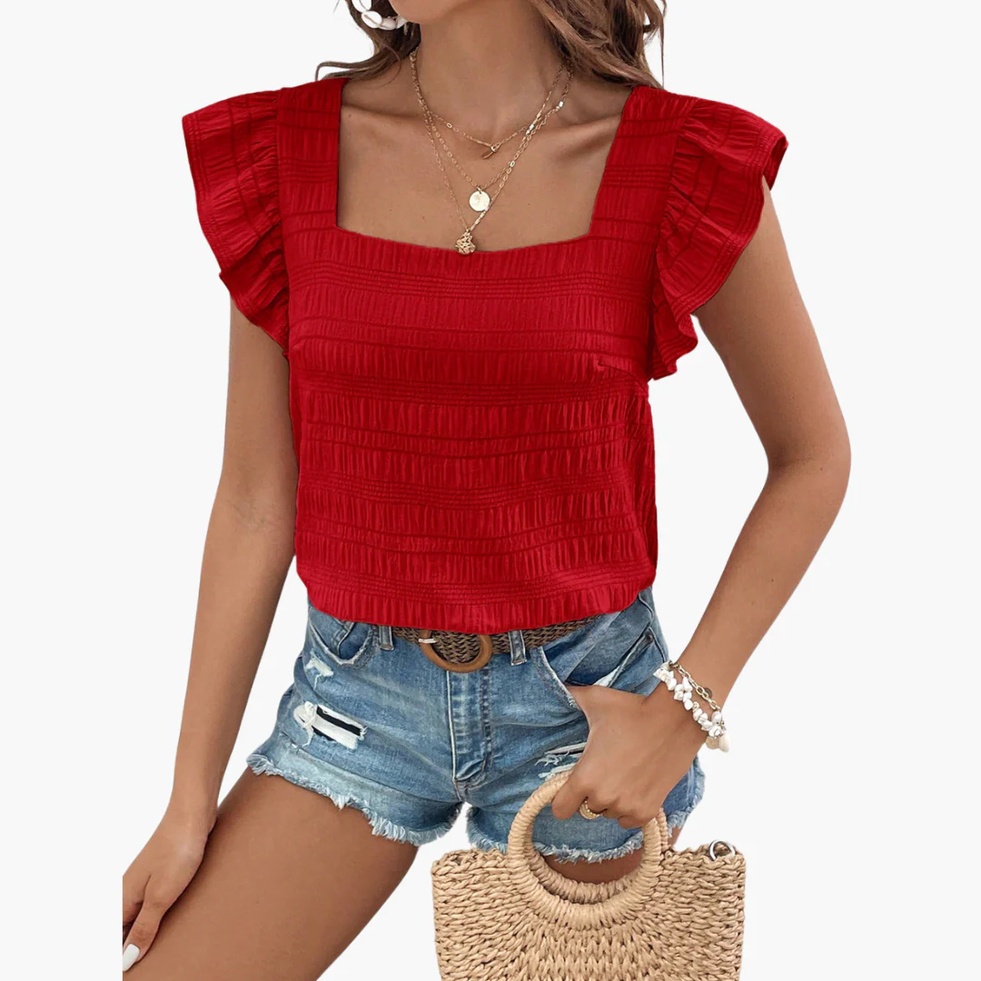 Bluse mit eckigem Ausschnitt für Damen – elegant & luftig - Image 5