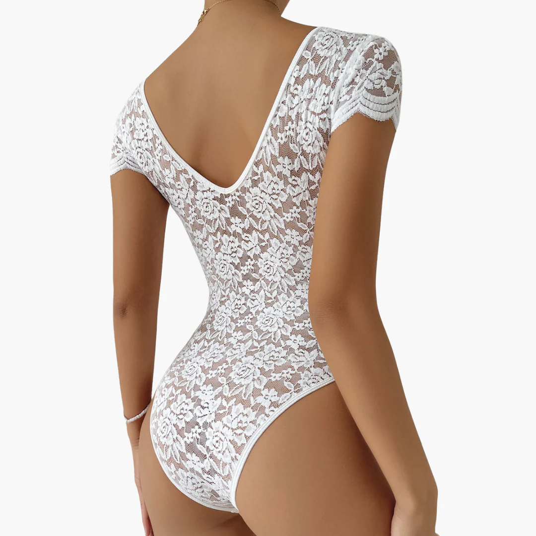 Bodysuit aus Spitze für Frauen - Eleganter V-Ausschnitt - Image 8