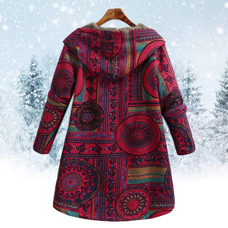 Bohemian bedruckter Kapuzenpullover für Damen - Image 2