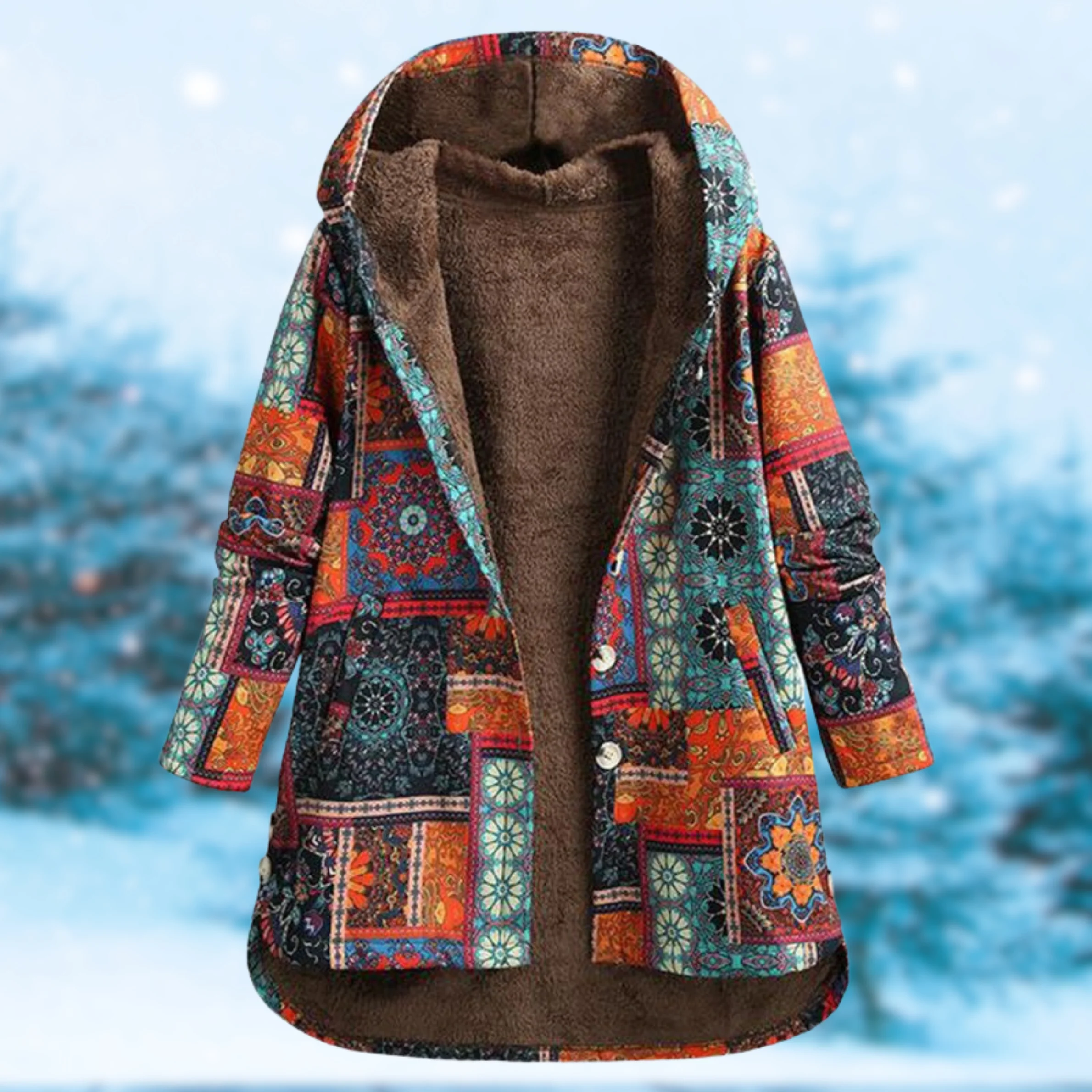 Bohemian bedruckter Kapuzenpullover für Damen - Image 5