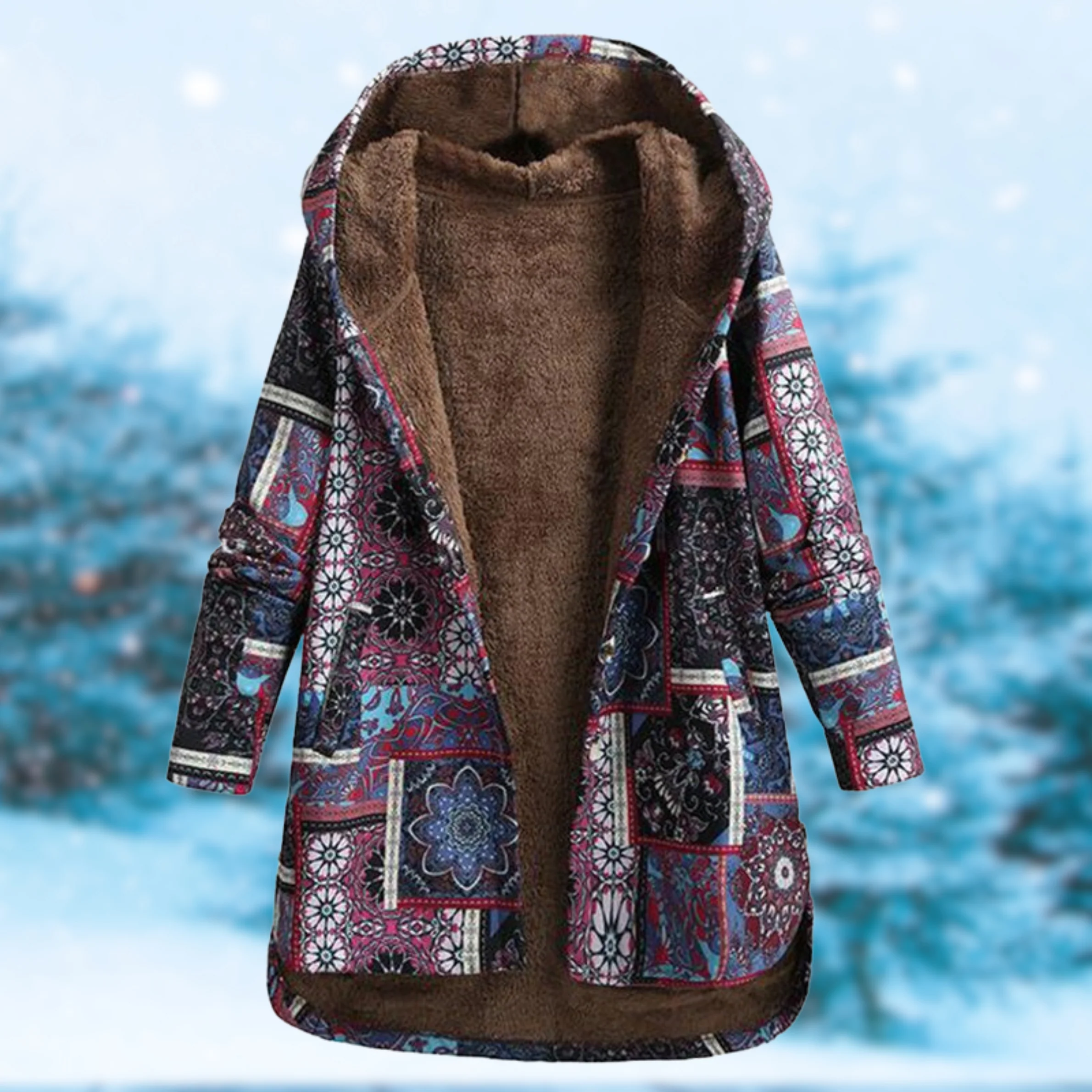 Bohemian bedruckter Kapuzenpullover für Damen - Image 6