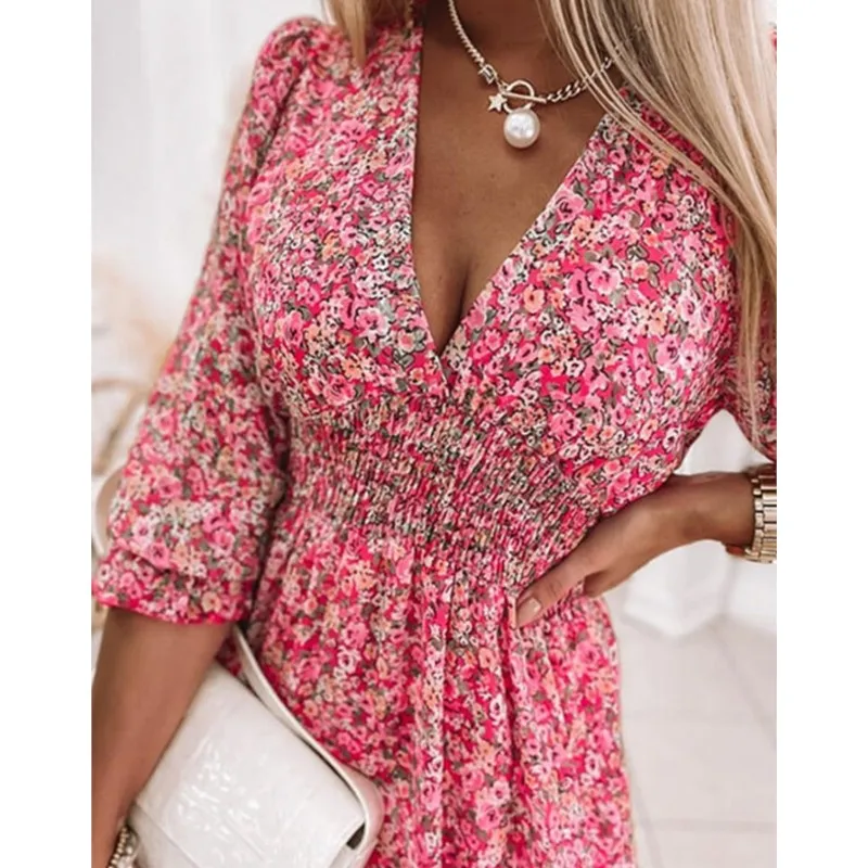 Bohemian-Sundress mit Blumenmuster für Damen - Image 2