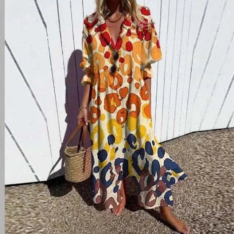 Böhmisches Maxi Kleid – Elegantes Sommermaxikleid für Frauen, Ideal für Strand und Sommerfeste - Image 2