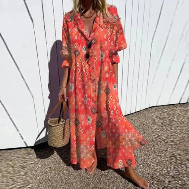 Böhmisches Maxi Kleid – Elegantes Sommermaxikleid für Frauen, Ideal für Strand und Sommerfeste - Image 4