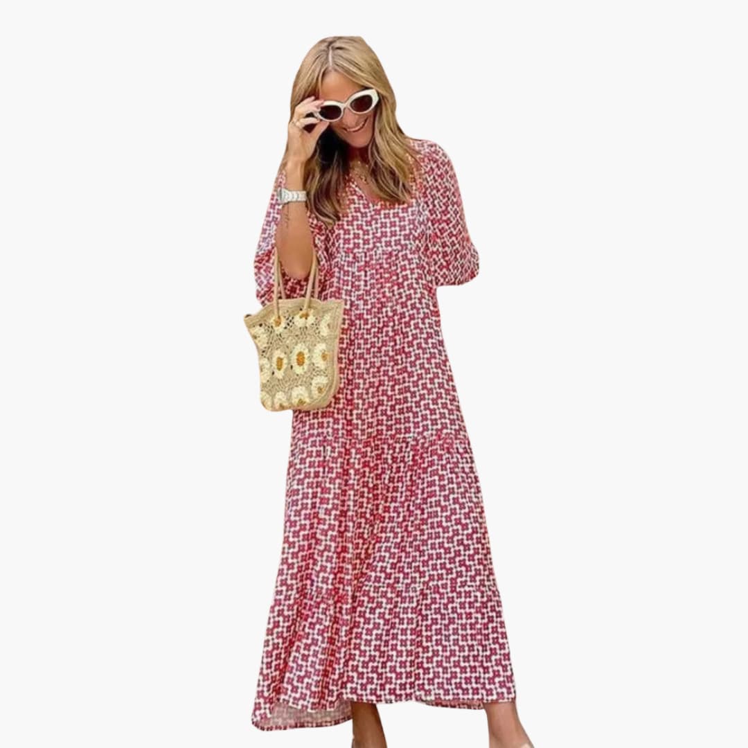 Boho Maxikleid für Damen - Blumenmuster & lockere Passform - Image 6