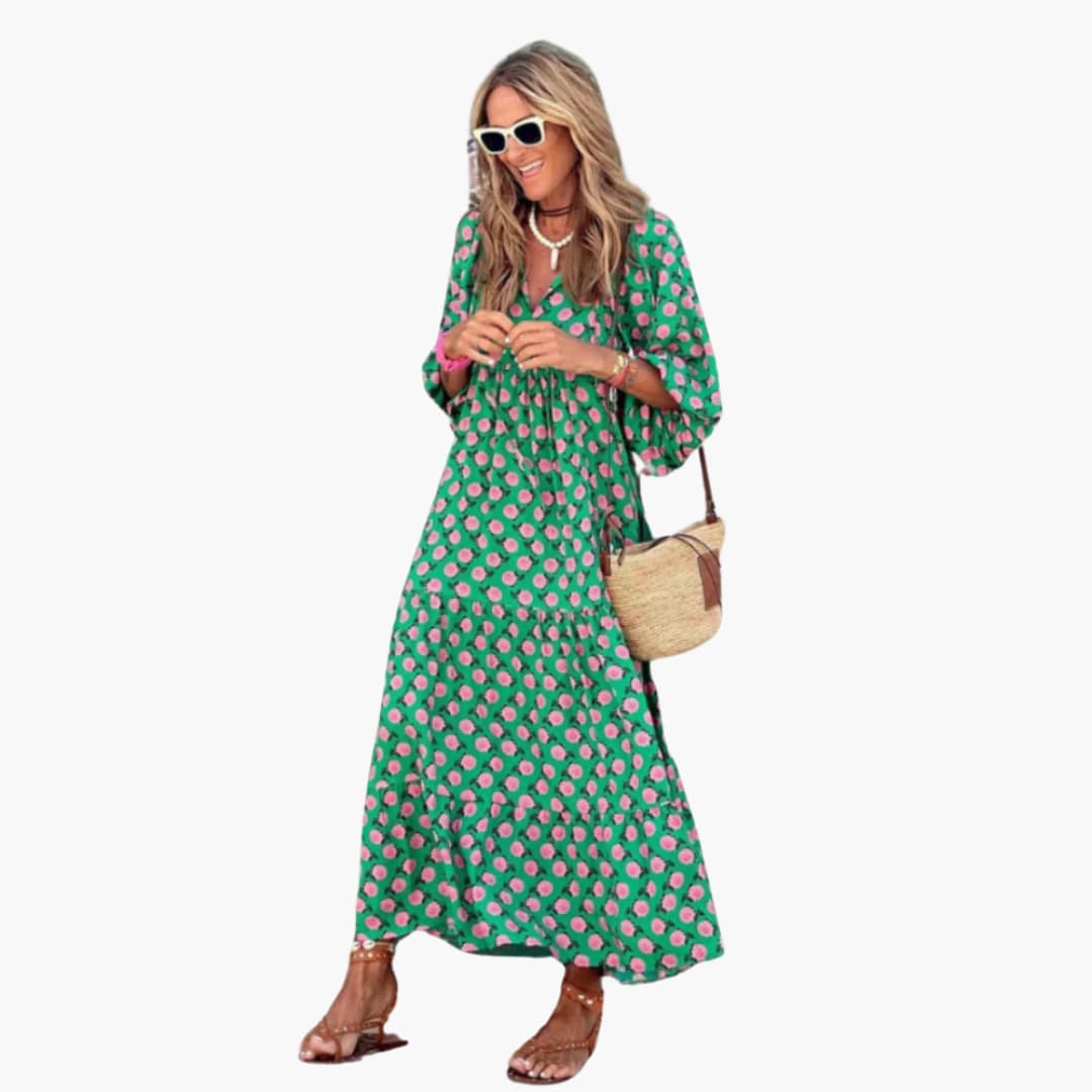 Boho Maxikleid für Damen - Blumenmuster & lockere Passform - Image 7