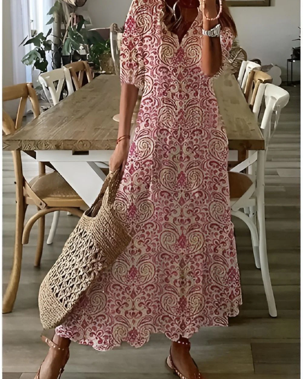 Boho Maxikleid für Frauen – Elegantes Sommerkleid mit fließender Passform - Image 5