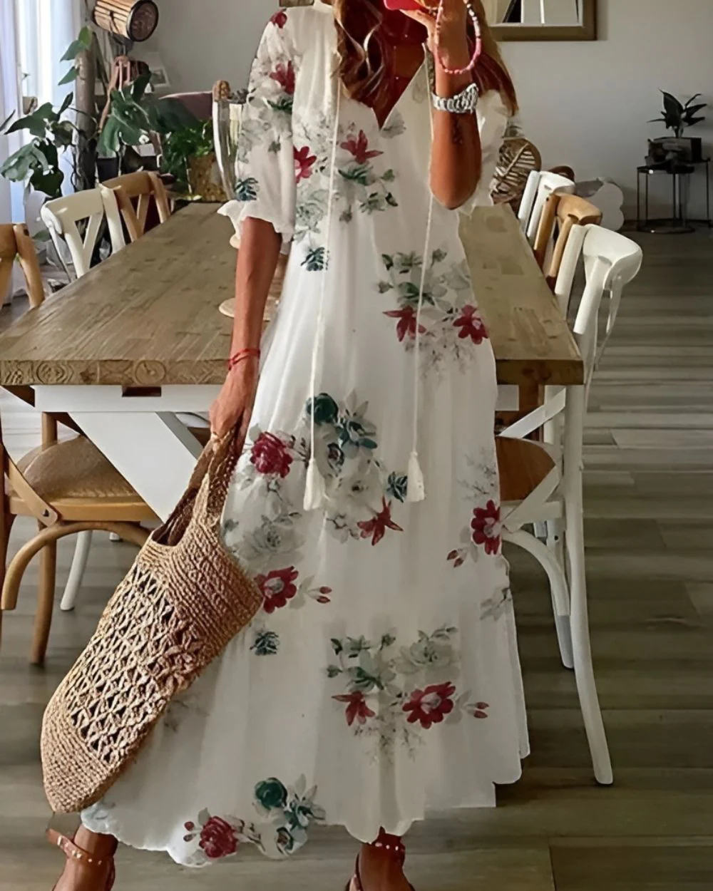 Boho Maxikleid für Frauen – Elegantes Sommerkleid mit fließender Passform - Image 8
