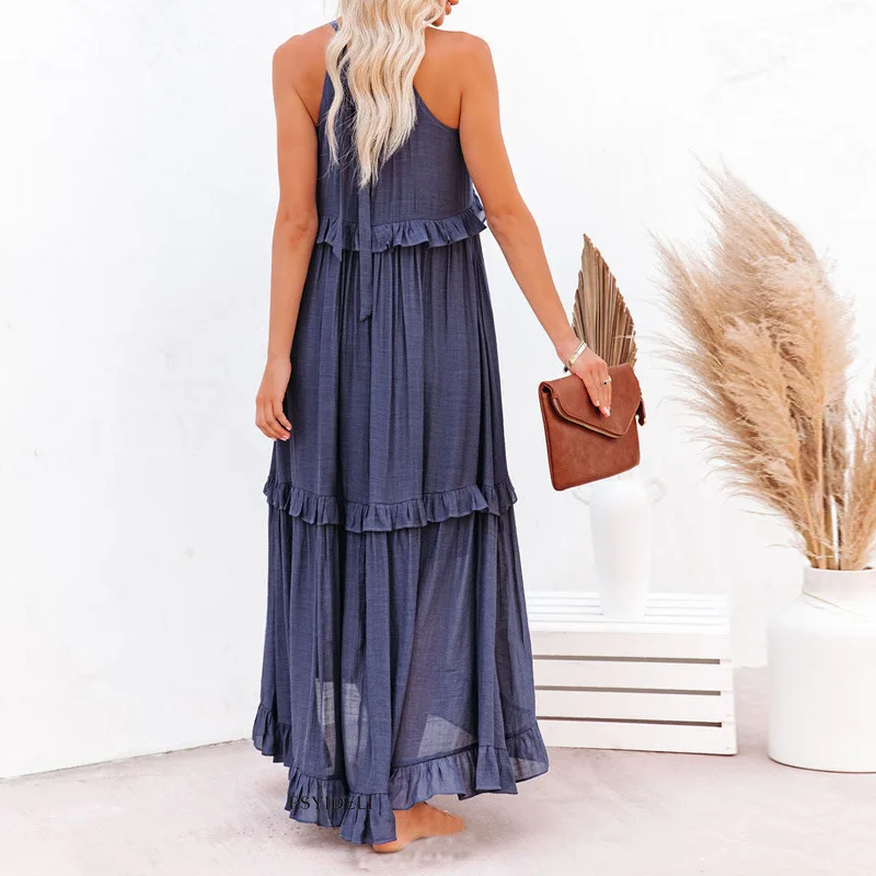 Boho Maxikleid mit Volants & Neckholder-Ausschnitt – Sommerlich & Feminin - Image 12