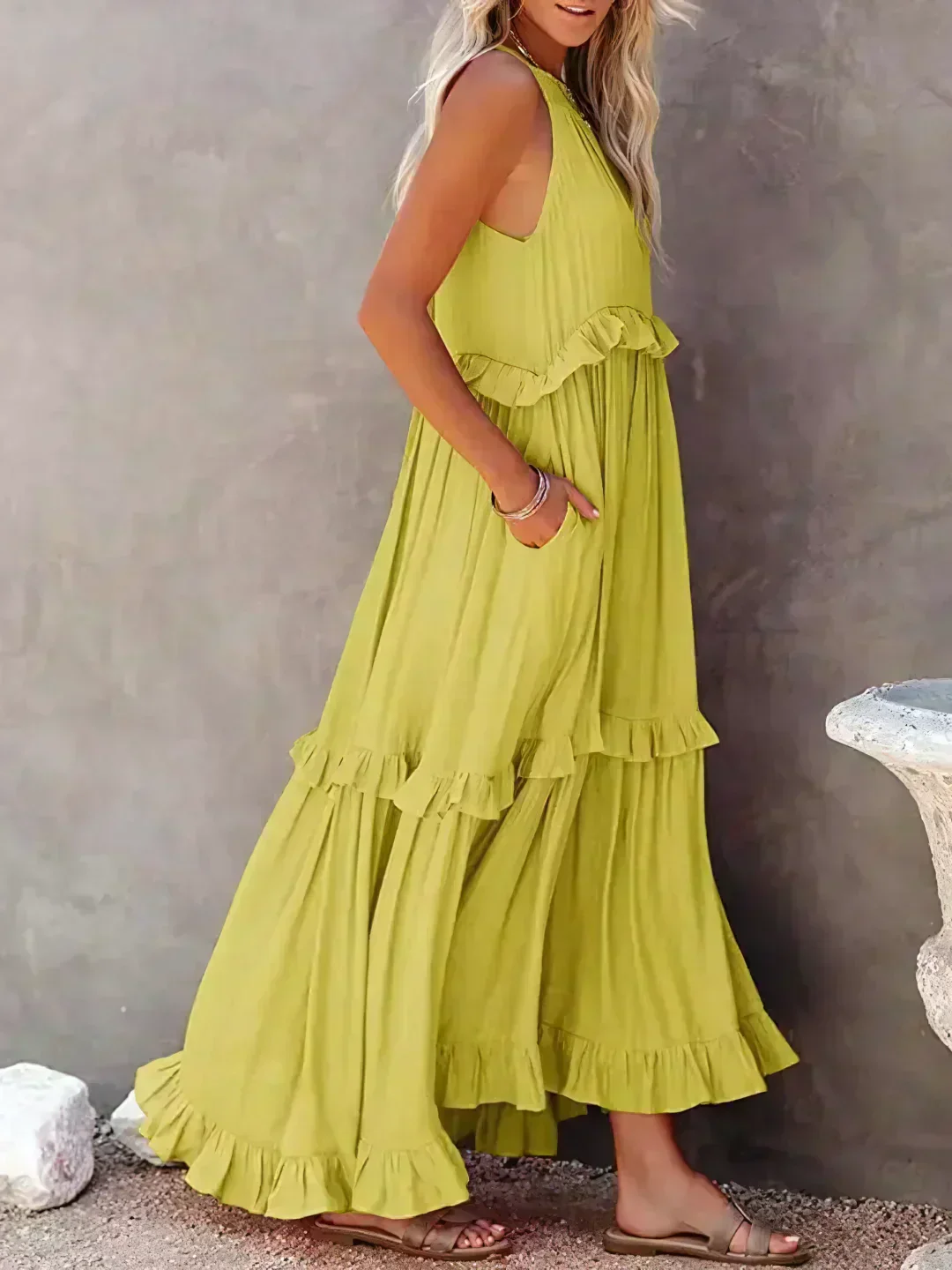 Boho Maxikleid mit Volants & Neckholder-Ausschnitt – Sommerlich & Feminin - Image 15
