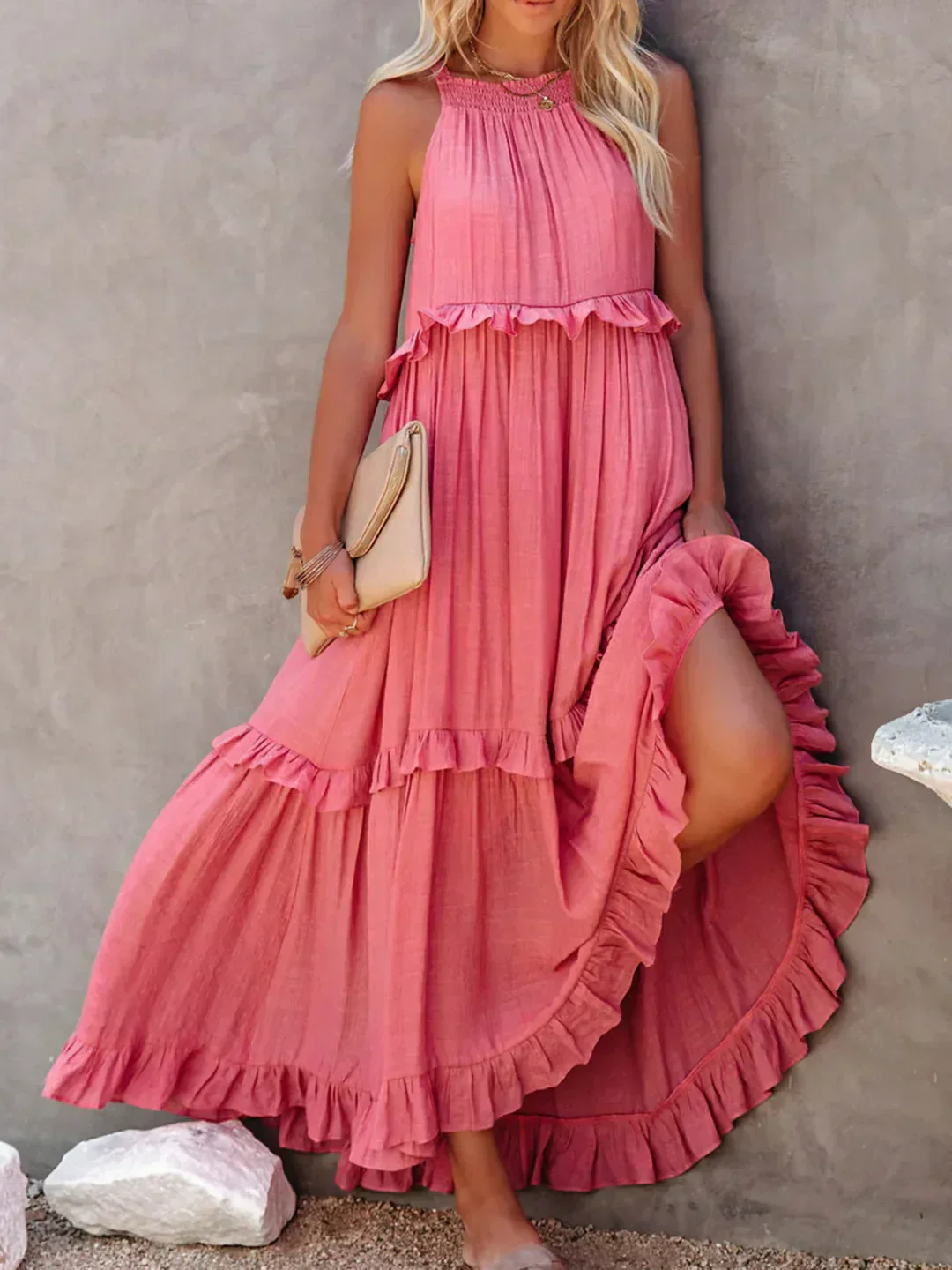 Boho Maxikleid mit Volants & Neckholder-Ausschnitt – Sommerlich & Feminin - Image 19
