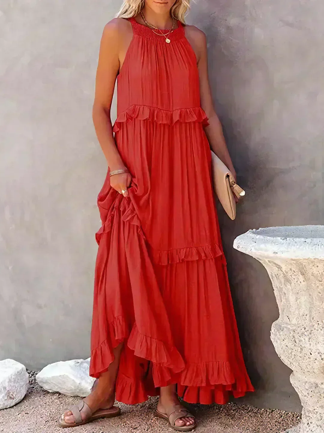 Boho Maxikleid mit Volants & Neckholder-Ausschnitt – Sommerlich & Feminin - Image 21
