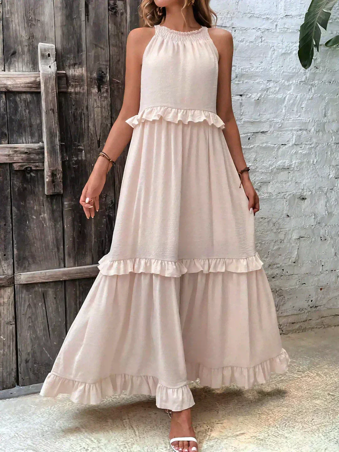 Boho Maxikleid mit Volants & Neckholder-Ausschnitt – Sommerlich & Feminin - Image 4