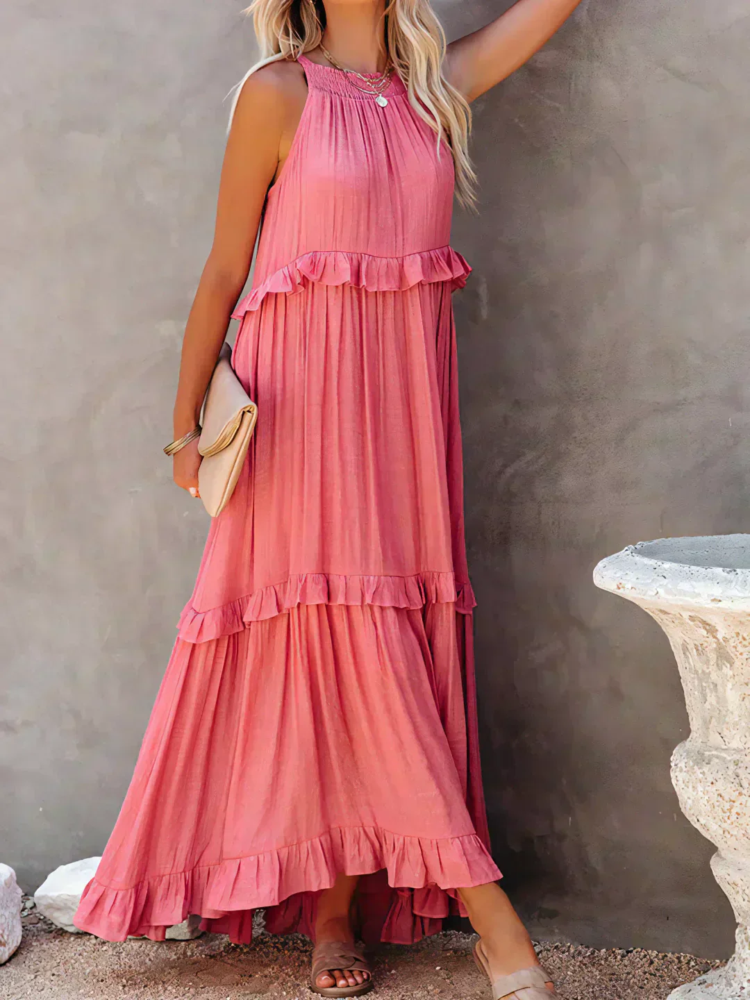Boho Maxikleid mit Volants & Neckholder-Ausschnitt – Sommerlich & Feminin - Image 6