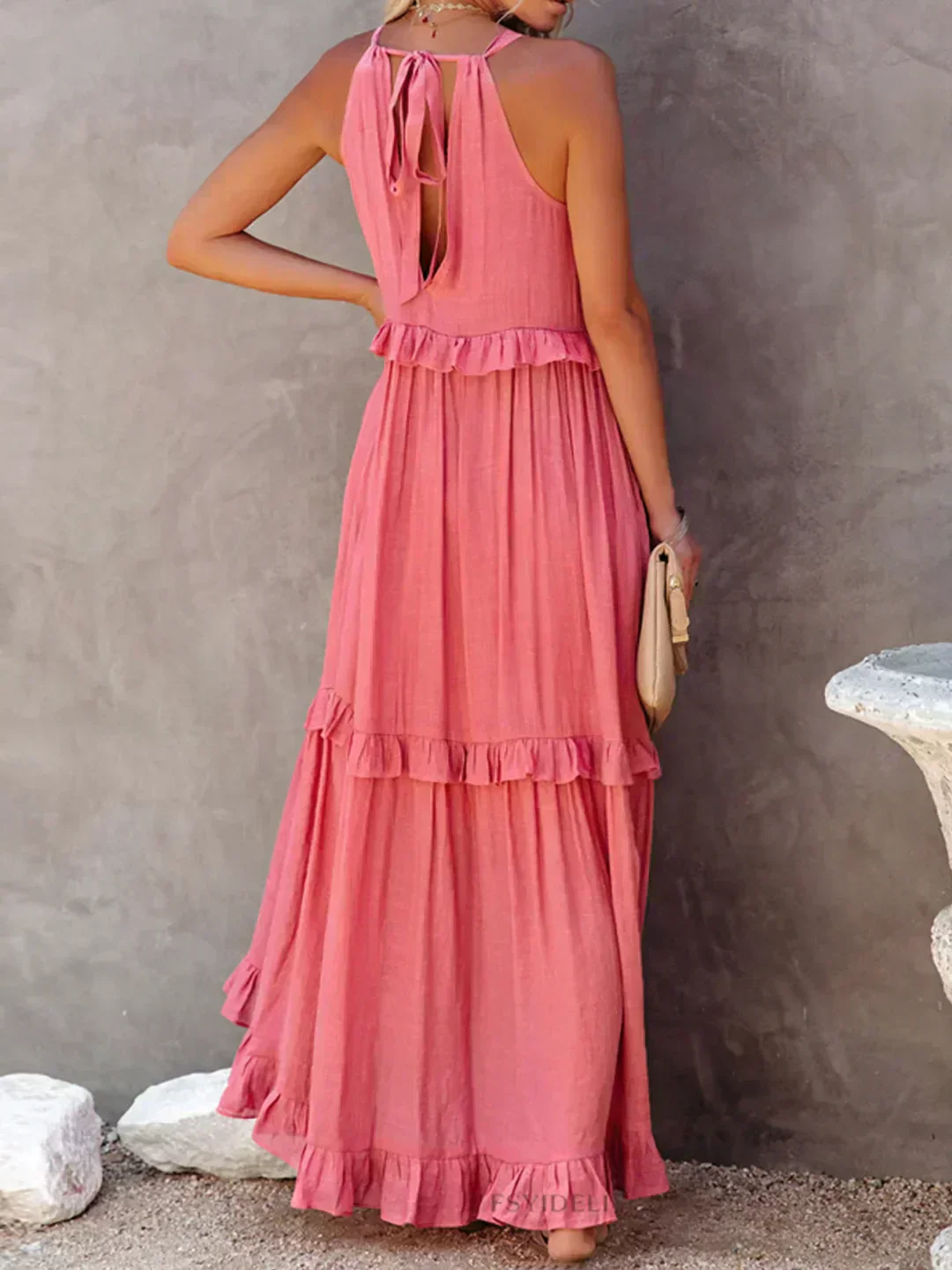 Boho Maxikleid mit Volants & Neckholder-Ausschnitt – Sommerlich & Feminin - Image 7