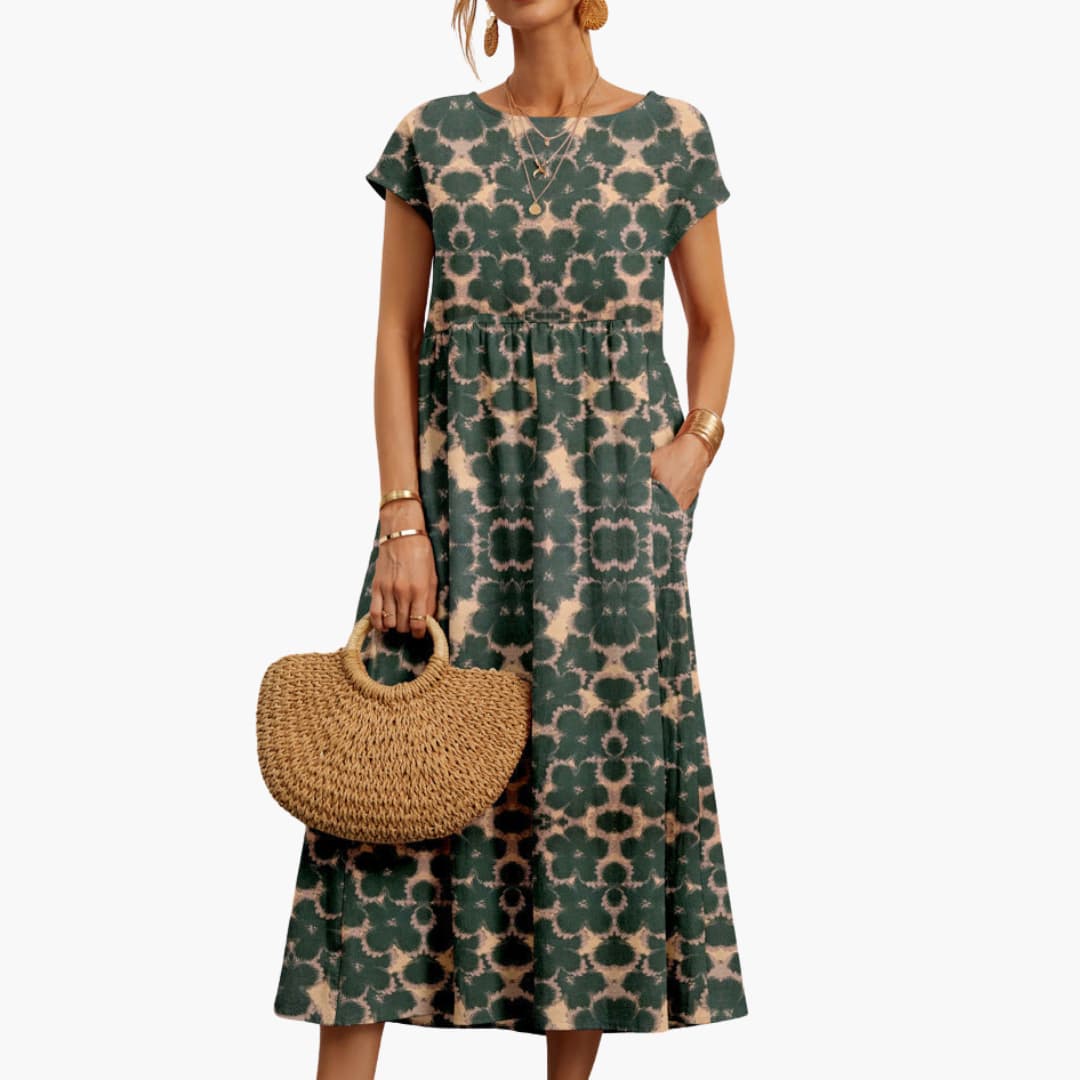 Boho Midikleid mit kurzen Ärmeln - für Damen im Sommerstil - Image 5