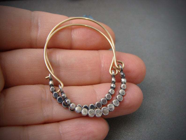 Boho-Ohrringe aus Kubischem Silber - Image 2