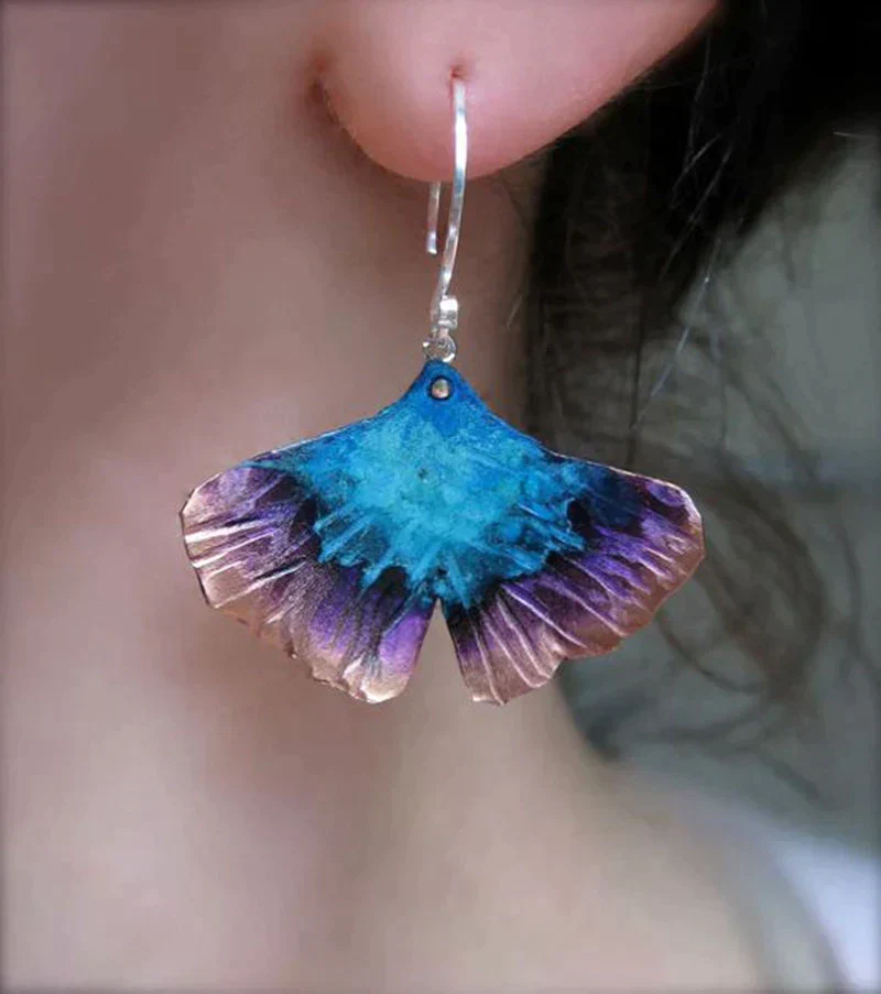 Boho-Ohrringe mit blauem Schmetterling aus Sterlingssilber - Image 3
