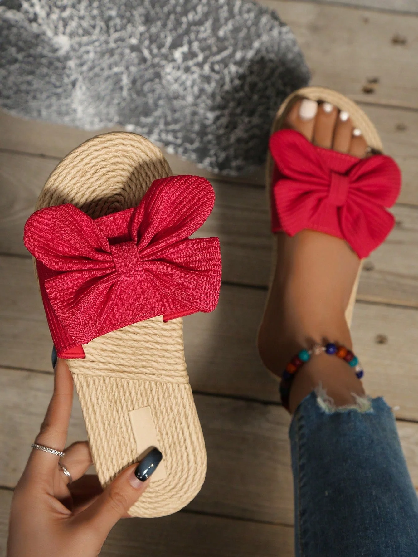 Boho Sandalen mit Schleife & Jutefußbett – Sommerlich & Bequem | Zendoo.de - Image 11