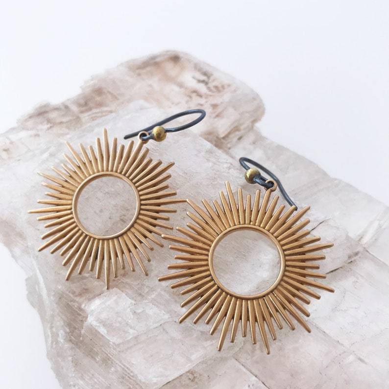 Boho Solar Silber-Ohrringe - Image 2