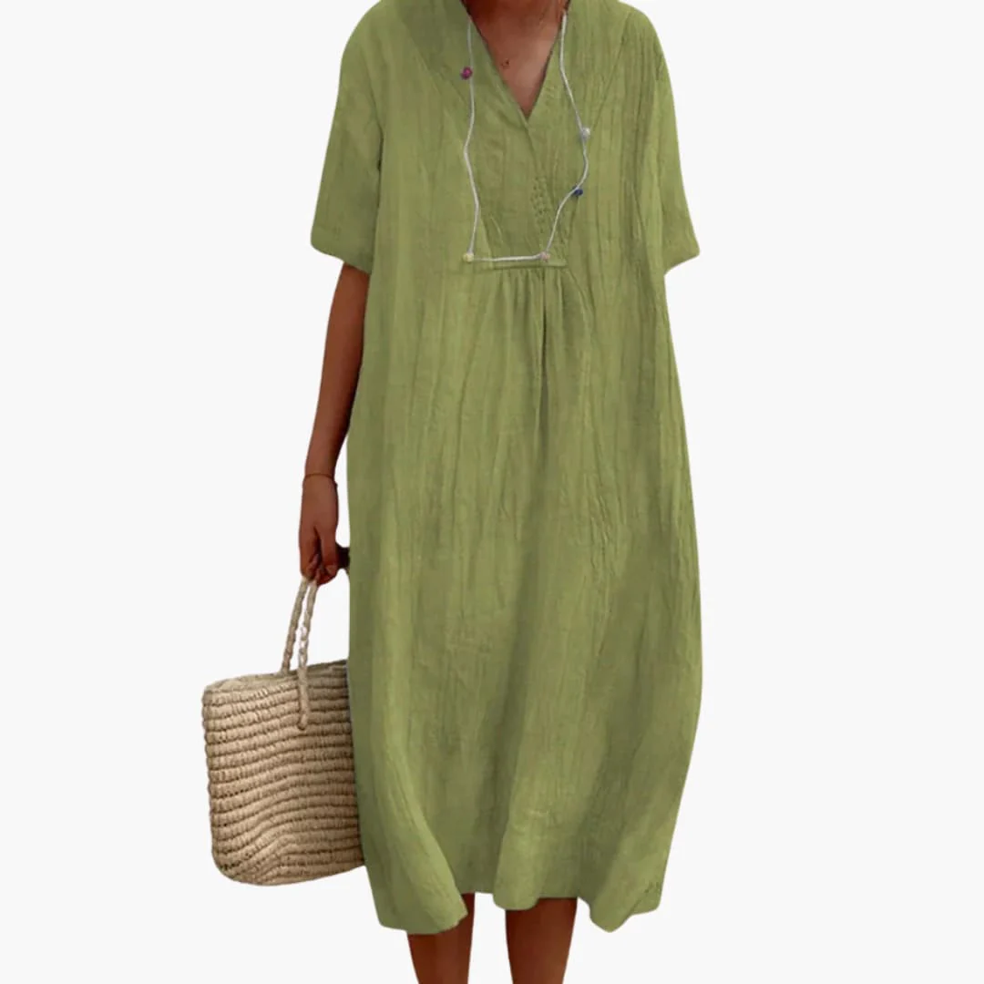 Boho Sommerkleid für Damen – Luftig, Locker & V-Ausschnitt - Image 2