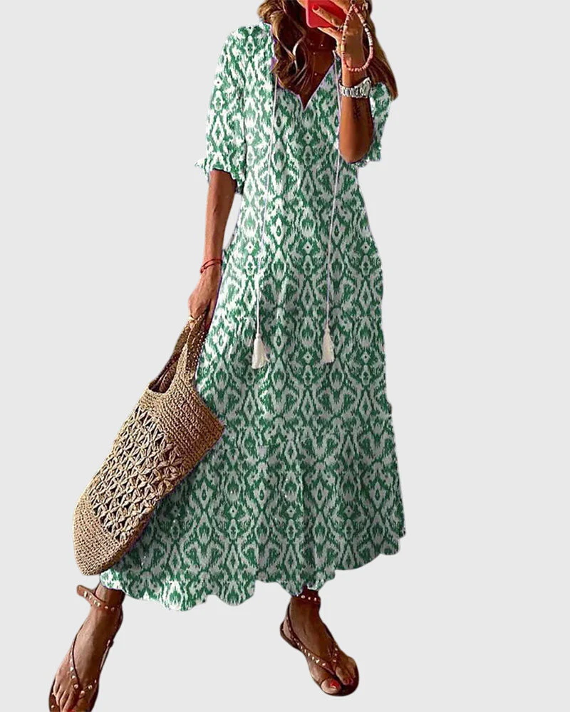 Boho Vintage Sommerkleid für Frauen - Elegantes, luftiges Design für warme Tage - Image 2