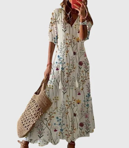 Boho Vintage Sommerkleid für Frauen - Elegantes, luftiges Design für warme Tage - Image 6