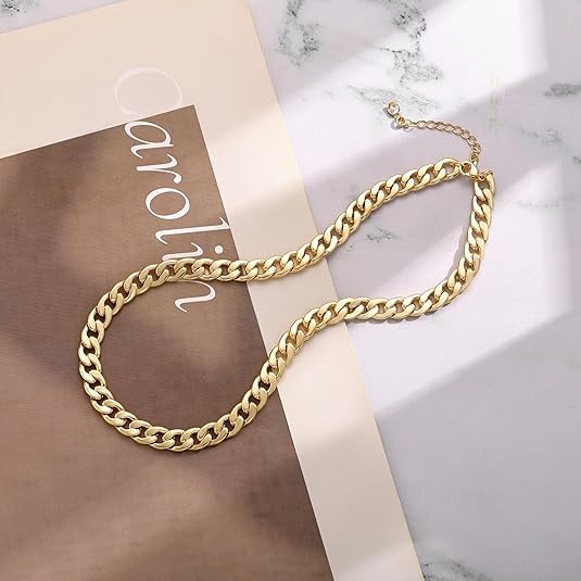 Bold Gold Cuban Link Necklace - Image 2