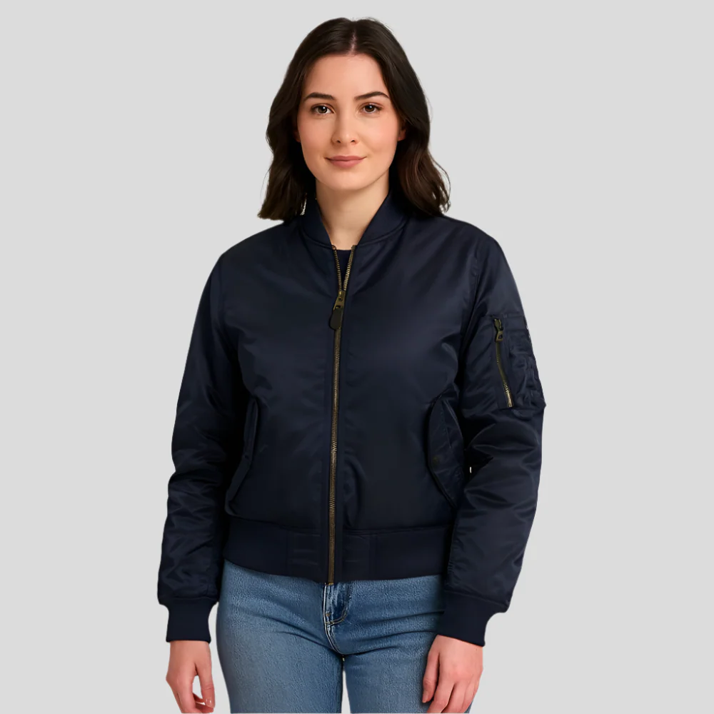 Bomberjacke für Damen MA-1 – Klassisches Design mit Rippbündchen - Image 4