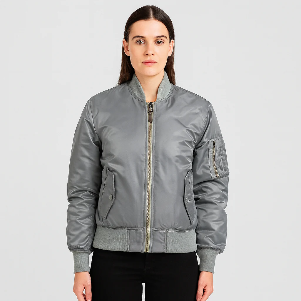 Bomberjacke für Damen MA-1 – Klassisches Design mit Rippbündchen - Image 6