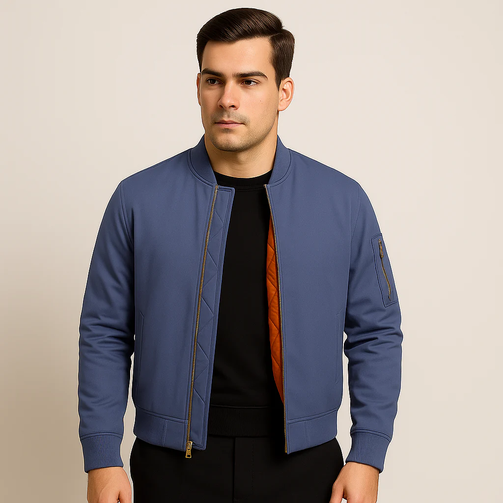 Bomberjacke für Herren im klassischen Design – Zeitloser Reißverschluss-Stil - Image 6