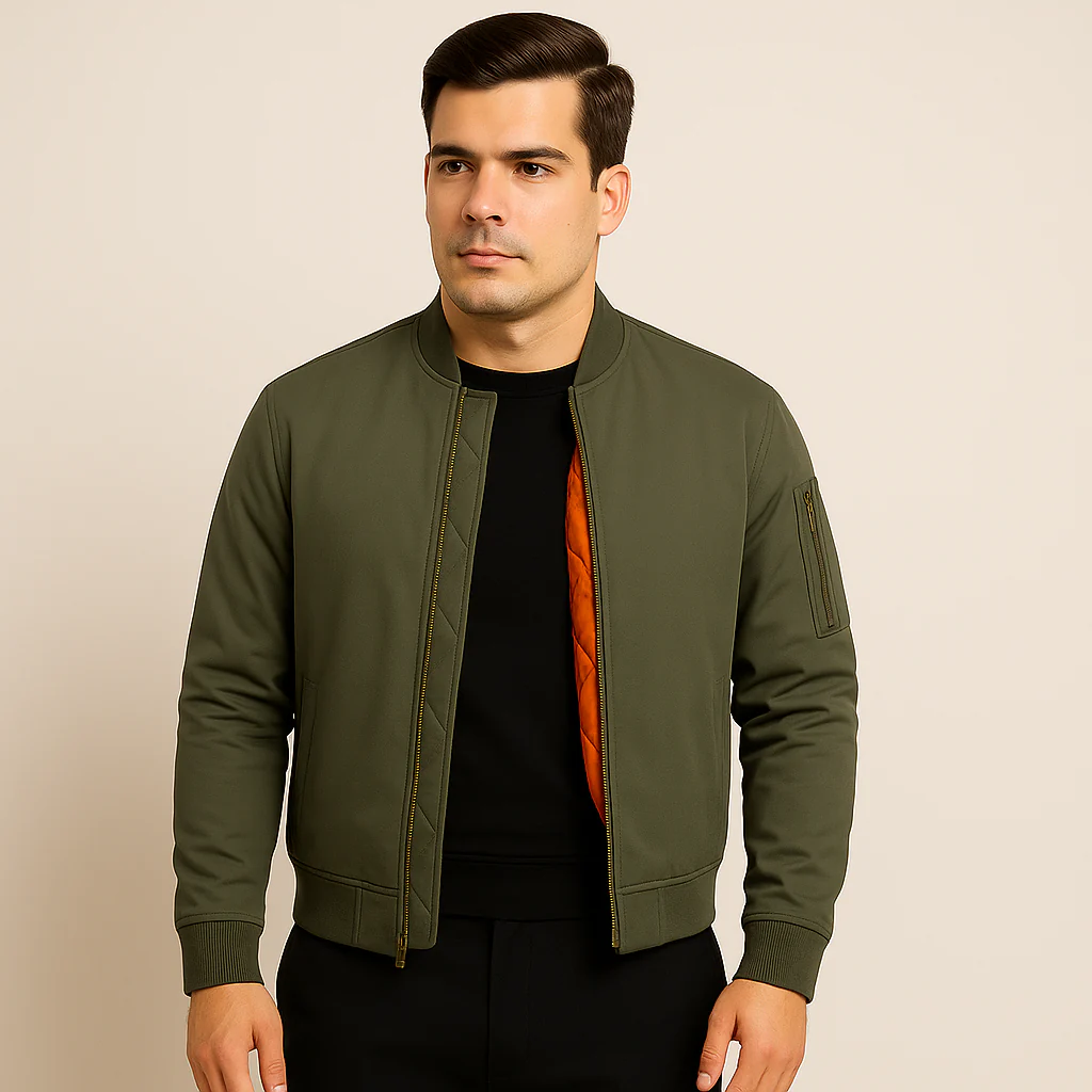 Bomberjacke für Herren im klassischen Design – Zeitloser Reißverschluss-Stil - Image 7