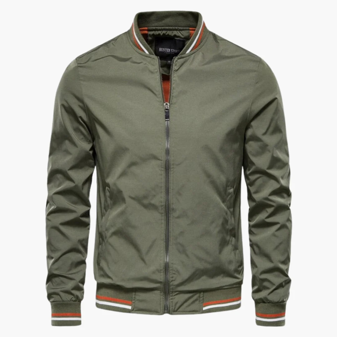 Bomberjacke für Männer - Reißverschluss vorne & gerippte Details - Image 3