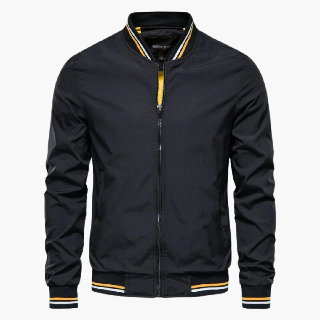 Bomberjacke für Männer - Reißverschluss vorne & gerippte Details - Image 6
