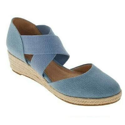 Brenda – Stilvolle, atmungsaktive Keilschuhe aus Canvas - Image 2