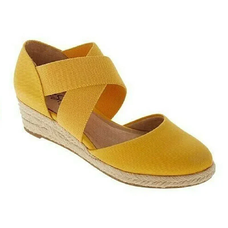 Brenda – Stilvolle, atmungsaktive Keilschuhe aus Canvas - Image 6