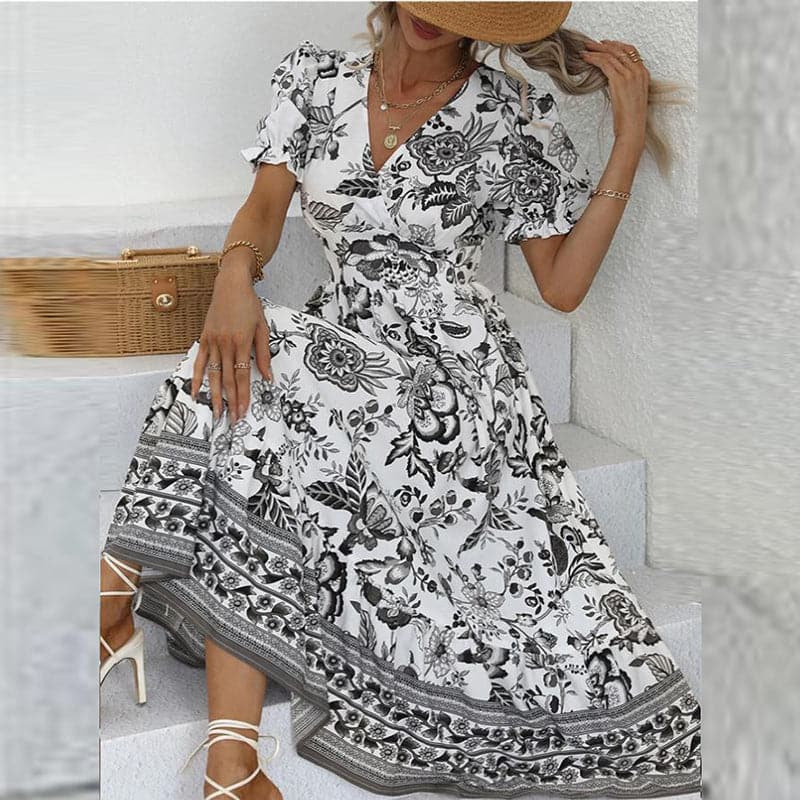 Briella | Langes, bequemes Sommerkleid mit V-Ausschnitt - Image 5