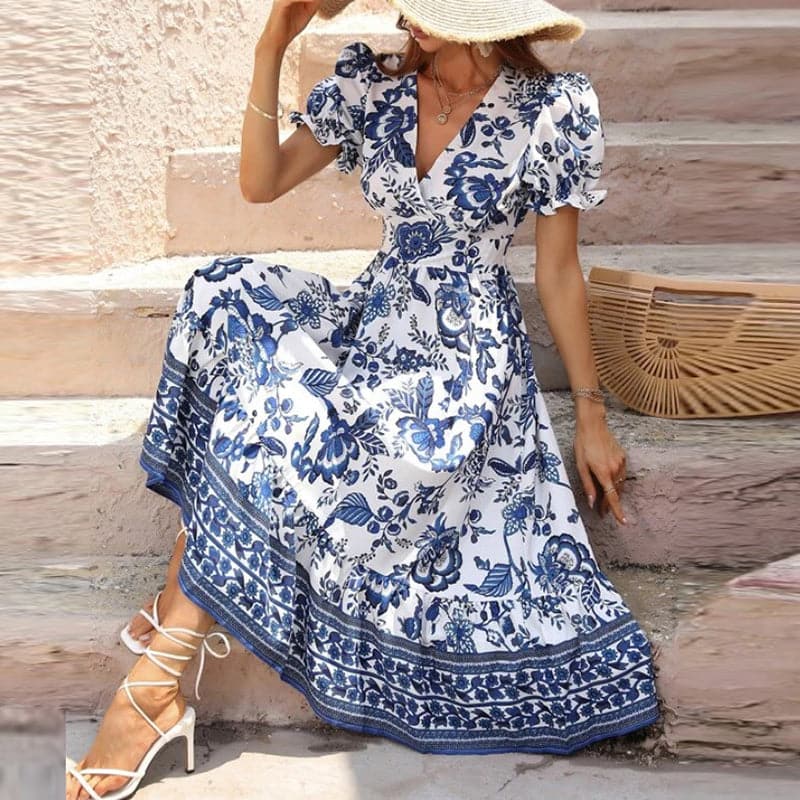 Briella | Langes, bequemes Sommerkleid mit V-Ausschnitt - Image 7