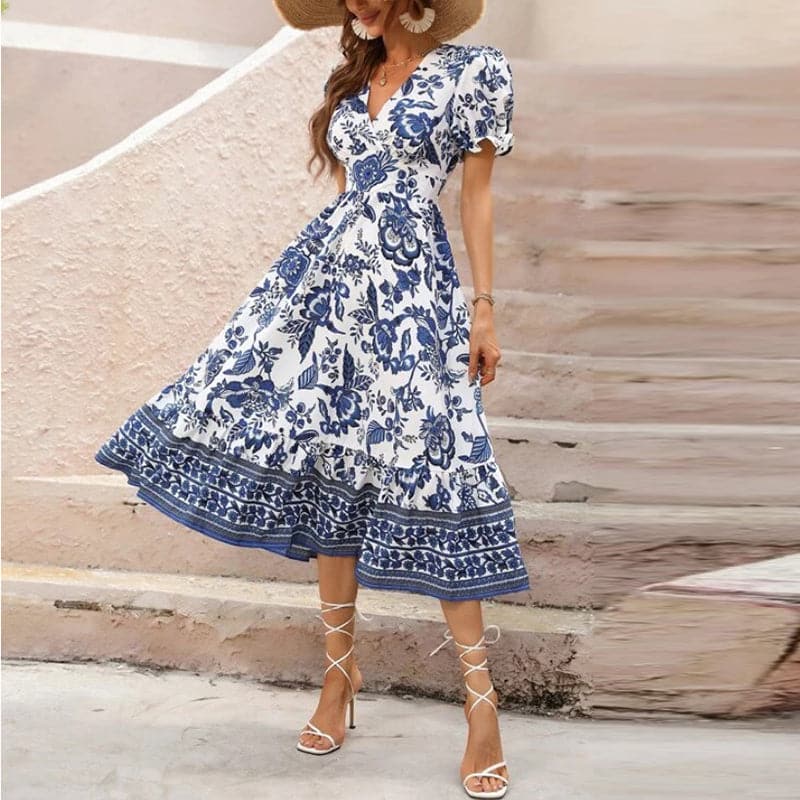 Briella | Langes, bequemes Sommerkleid mit V-Ausschnitt - Image 9