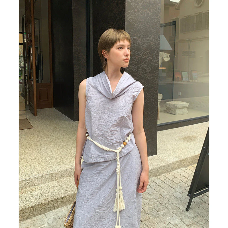 Britta- Damen modisches Sommerkleid mit hochgeschlagenem Kragen - Image 2