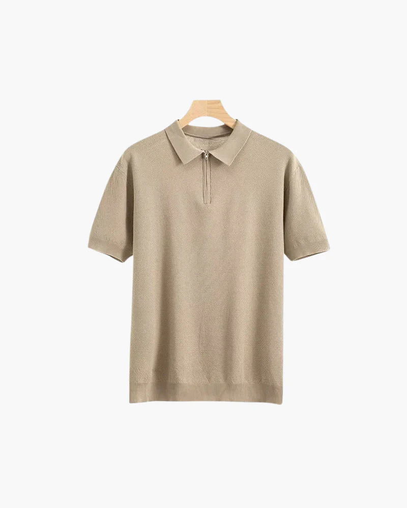 Brooks | kurze Ärmel Männer halb Reißverschluss stricken Poloshirt - Image 2