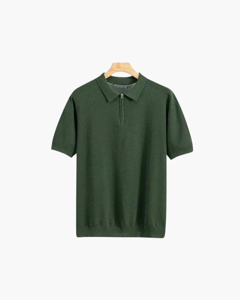Brooks | kurze Ärmel Männer halb Reißverschluss stricken Poloshirt - Image 4