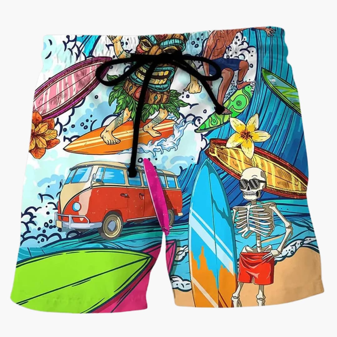 Bunte bedruckte Boardshorts für Männer - Sommerliche Strandmode - Image 6