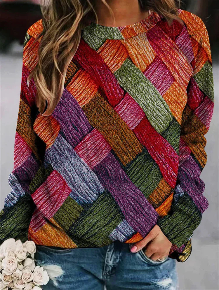 Bunter Patchwork-Pullover für Damen - Image 5